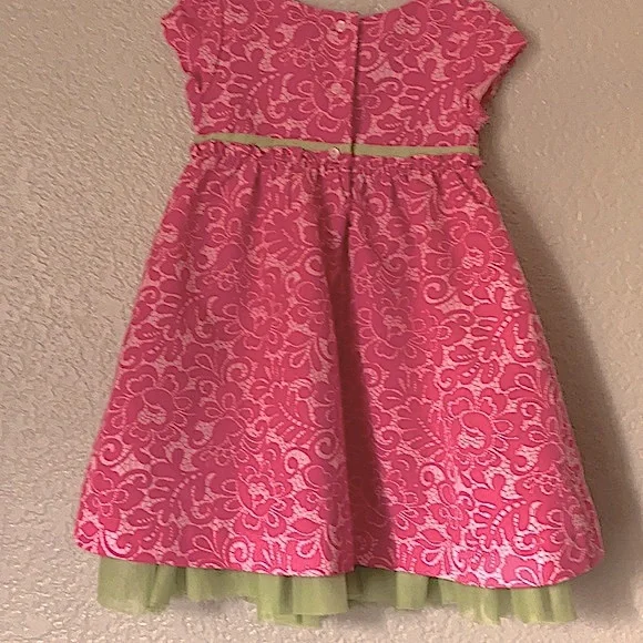 *Baby Gap Hot Pink Paisley Floral 2T Short Sleeve Dress C71 - Picture 8 of 8